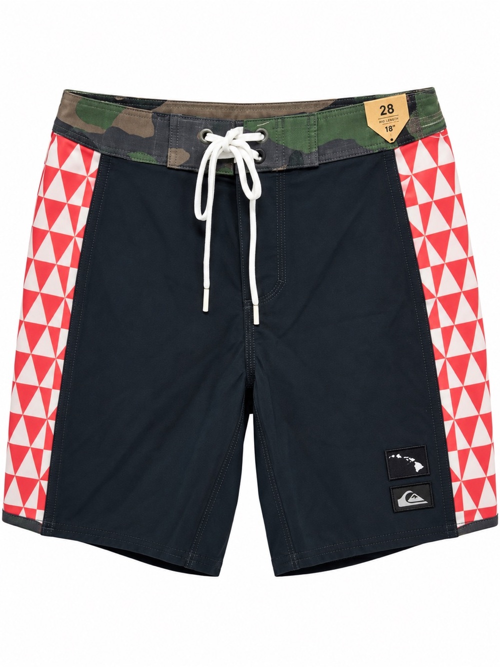Quiksilver Hawaii Men’s Boardshorts Size 28 18” Camo Red White NWT